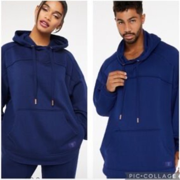SAVAGE & FENTY Royal Blue ESSENTIAL OVERSIZED HOODIE Size S - Picture 1 of 8